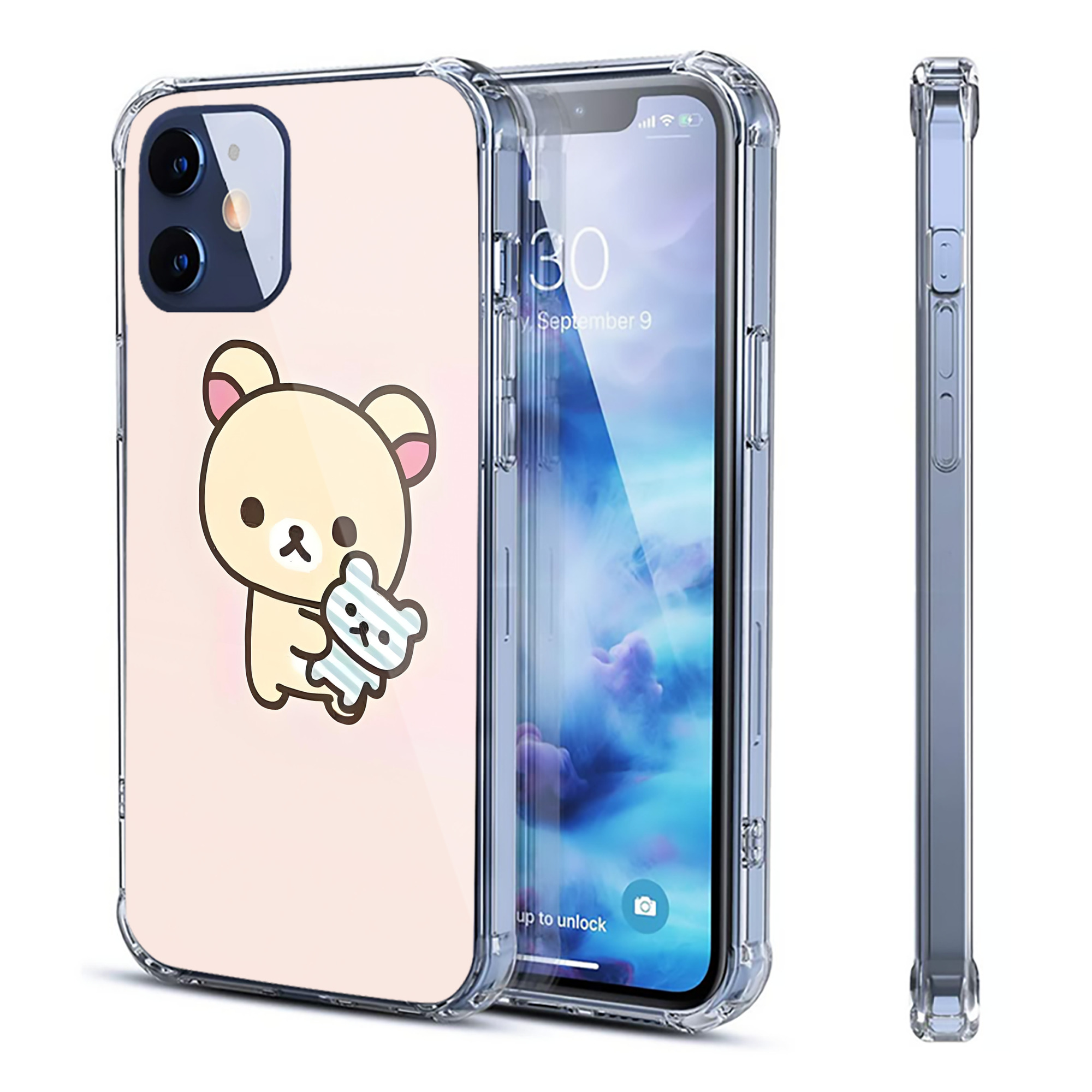 （画像用） リラックマ リラックマ キイロイトリ Rilakkuma Korilakkuma Kiiroitori 【iPhone 12シリーズ対応】透明スマホケース（クリアソフトケース）